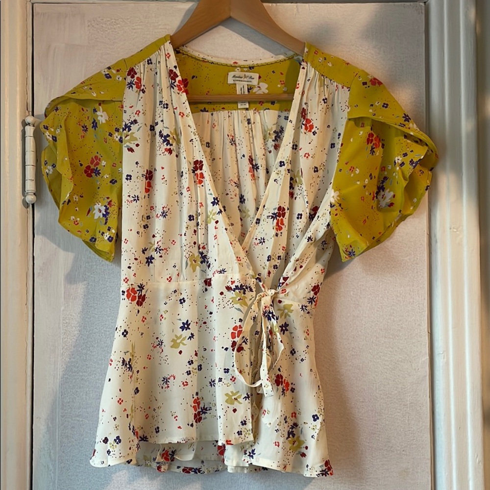 Meadow Rue Floral Wrap Top
